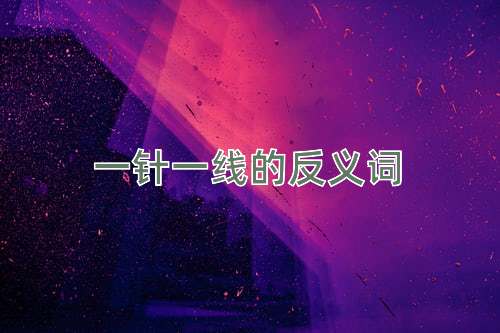 一针一线的反义词
