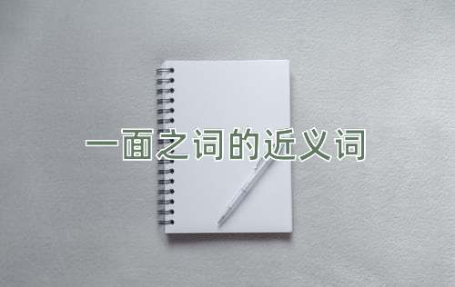 一面之词的近义词