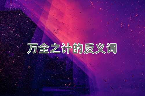 万全之计的反义词