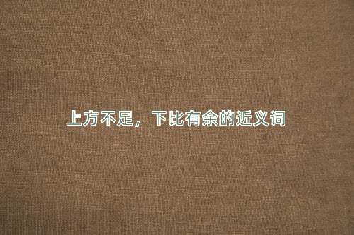 上方不足，下比有余的近义词