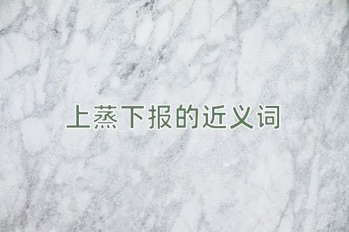 上蒸下报的近义词
