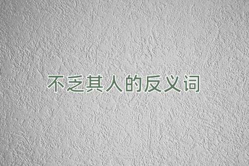 不乏其人的反义词