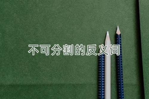不可分割的反义词