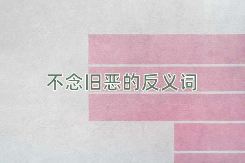 不念旧恶的反义词