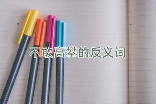不敢高攀的反义词