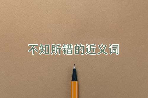 不知所错的近义词