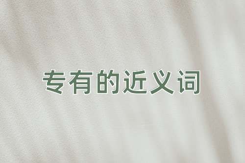 专有的近义词