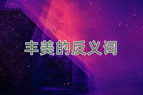 丰美的反义词