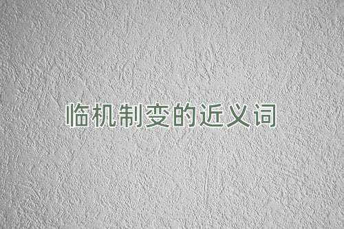 临机制变的近义词
