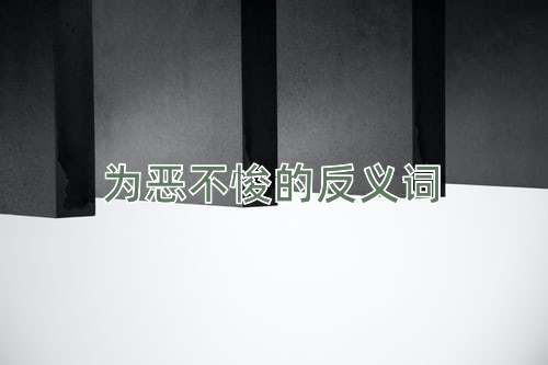 为恶不悛的反义词