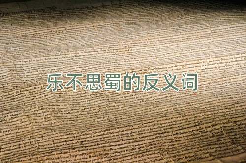乐不思蜀的反义词