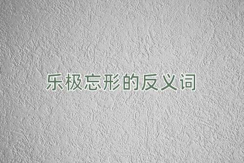 乐极忘形的反义词