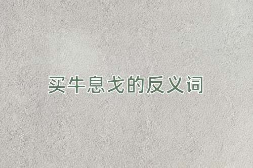 买牛息戈的反义词