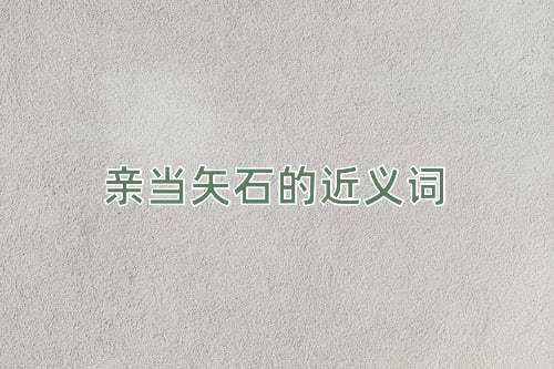 亲当矢石的近义词