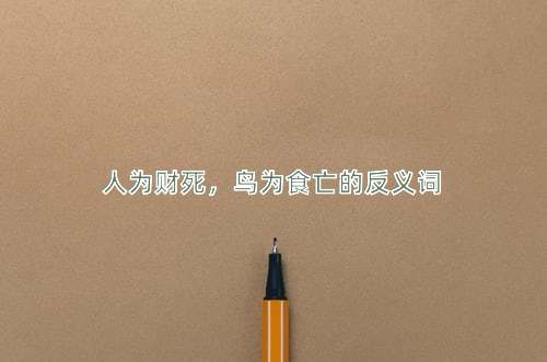 人为财死，鸟为食亡的反义词