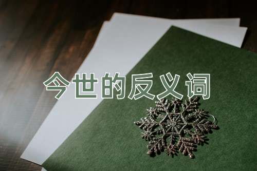 今世的反义词