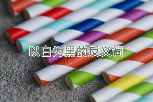 以白为黑的反义词