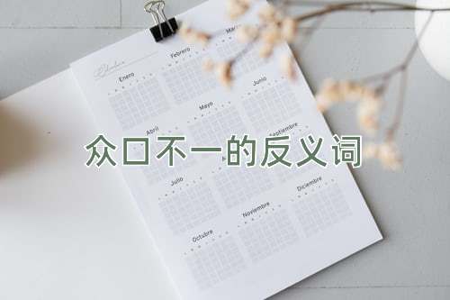 众口不一的反义词