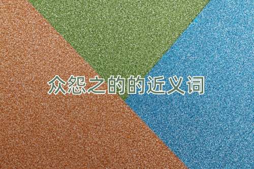众怨之的的近义词