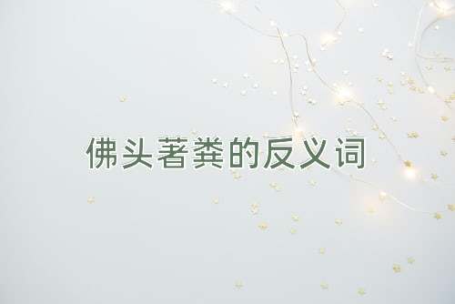佛头著粪的反义词