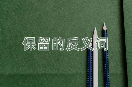 保留的反义词