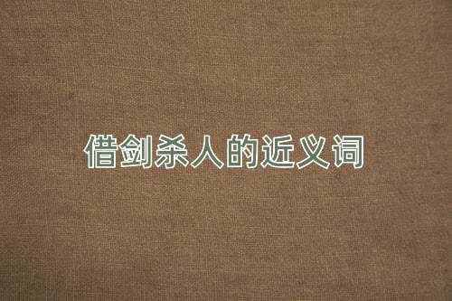借剑杀人的近义词
