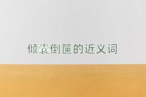 倾囊倒箧的近义词