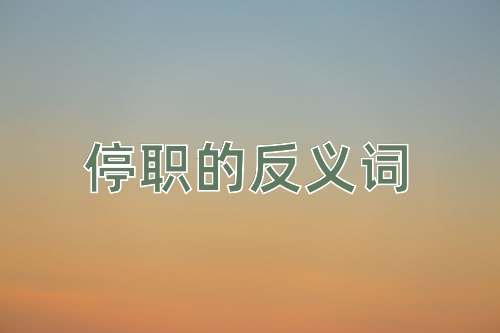 停职的反义词