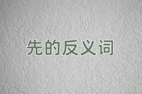 先的反义词