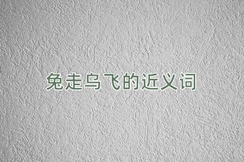 兔走乌飞的近义词