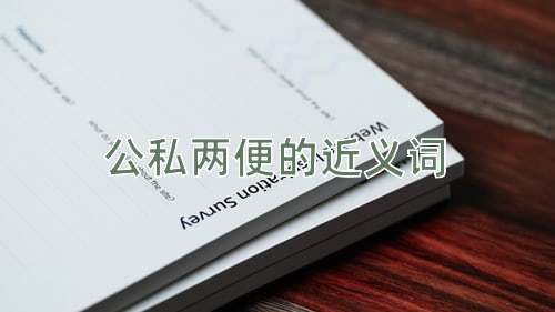 公私两便的近义词