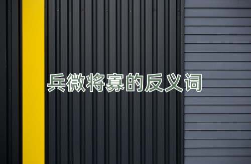 兵微将寡的反义词