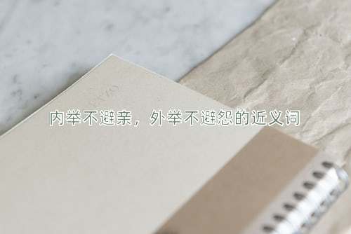 内举不避亲，外举不避怨的近义词