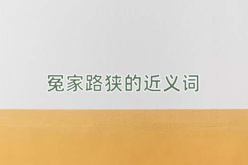 冤家路狭的近义词