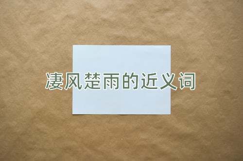 凄风楚雨的近义词