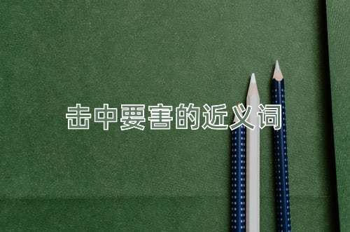 击中要害的近义词