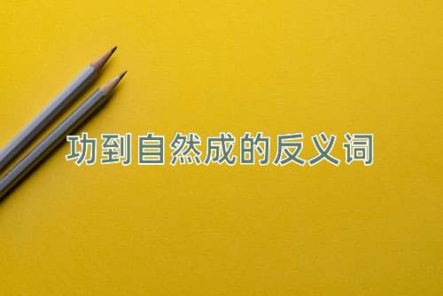 功到自然成的反义词
