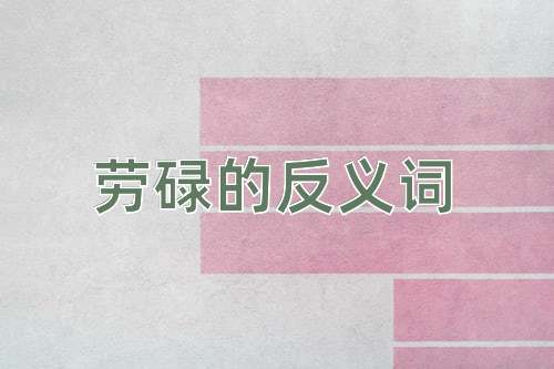 劳碌的反义词