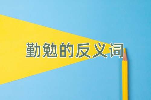 勤勉的反义词