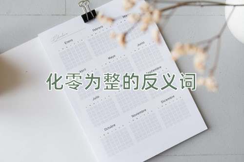 化零为整的反义词