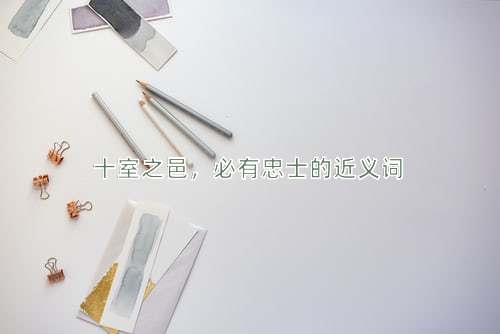十室之邑，必有忠士的近义词