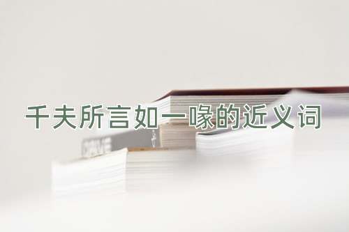 千夫所言如一喙的近义词