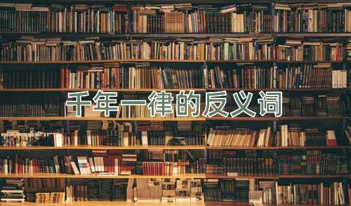 千年一律的反义词