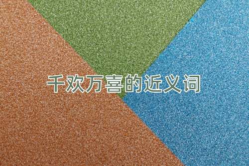 千欢万喜的近义词