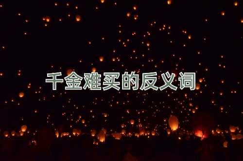 千金难买的反义词