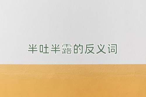 半吐半露的反义词