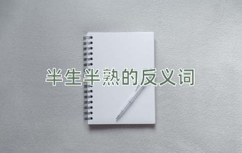 半生半熟的反义词
