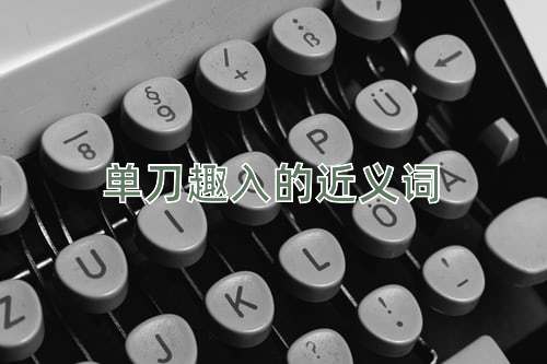 单刀趣入的近义词