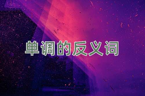 单调的反义词