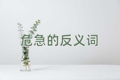 危急的反义词